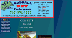 Desktop Screenshot of oddballpetfactory.com